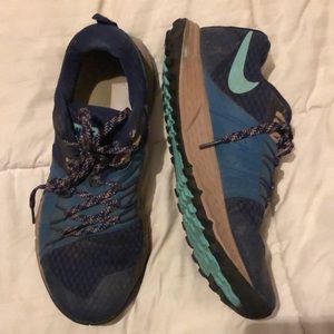 Nike Blue and Teal Athletic Shoes